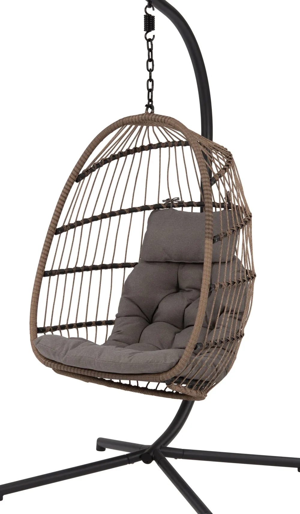 Hängesessel mit Gestell klappbar Pax taupe Gartenstühle|Hängesessel