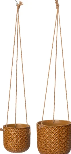 Online Hängetopf Keaton hellbraun D 14,5 H 14 cm Blumenampeln & Hängetöpfe|Blumentöpfe & Pflanzgefäße