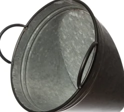 New Hängetopf Zink 28,5 x 24 x 28,5 cm Blumenampeln & Hängetöpfe|Blumentöpfe & Pflanzgefäße