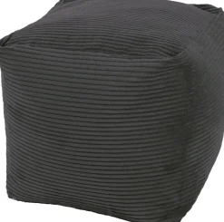 Clearance Hocker Rib schwarz 45 x 45 x 45 cm Poufs