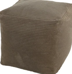 Clearance Hocker Rib taupe 45 x 45 x 45 cm Poufs