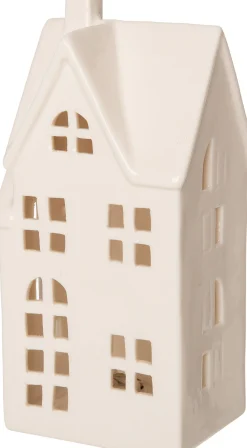 Online Häuschen Gerry weiß mit LED 8,3 x 7 x 17 cm Weihnachtsfiguren & -Objekte