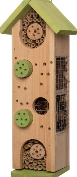 Clearance Insektenhotel L grün 19 x 15 x 52 cm Insektenhotels