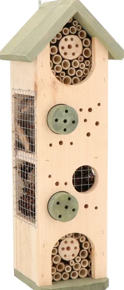 Clearance Insektenhotel L grün 19 x 15 x 52 cm Insektenhotels