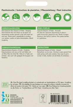 Best Kapuzinerkresse rot (Tropaeolum majus nanum 'Impress of India') Blumensamen Saatgut|Blühende Pflanzen