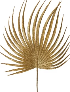 Online kerststeker Fächer Palmblatt 66 cm gold Weihnachtszweige & -Blumen
