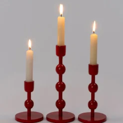 Online Kerzenständer Katy rot D 9 H 18 cm Kerzenständer