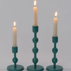 Online Kerzenständer Katy blau D 9 H 12 cm Kerzenständer