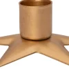Clearance Kerzenständer Stern D 9,5 H 3,5 cm gold Kerzenständer