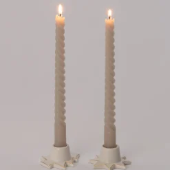 Outlet Kerzenständer Weihnachtsbaum creme 7,9 x 6,8 x 3 cm Kerzenständer