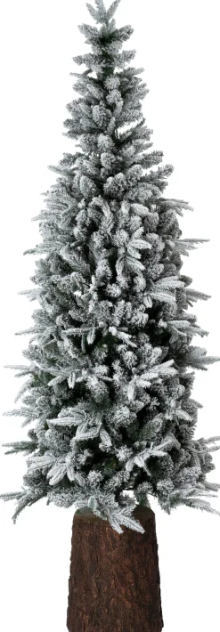 Clearance künstlicher Weihnachtsbaum Tronk verschneit auf Stamm mit 250 Lampen warmweiß D 79 H 210 cm Künstliche Weihnachtsbäume