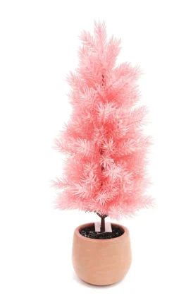 Best Künstlicher Weihnachtsbaum im Topf rosa D 23 H 50 cm Künstliche Weihnachtsbäume