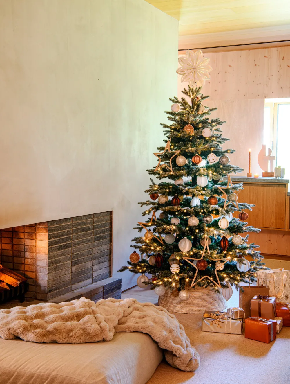 Korb für Weihnachtsbaum Fleur naturell D 57 H 26 cm Weihnachtsbaumdecken & -Körbe