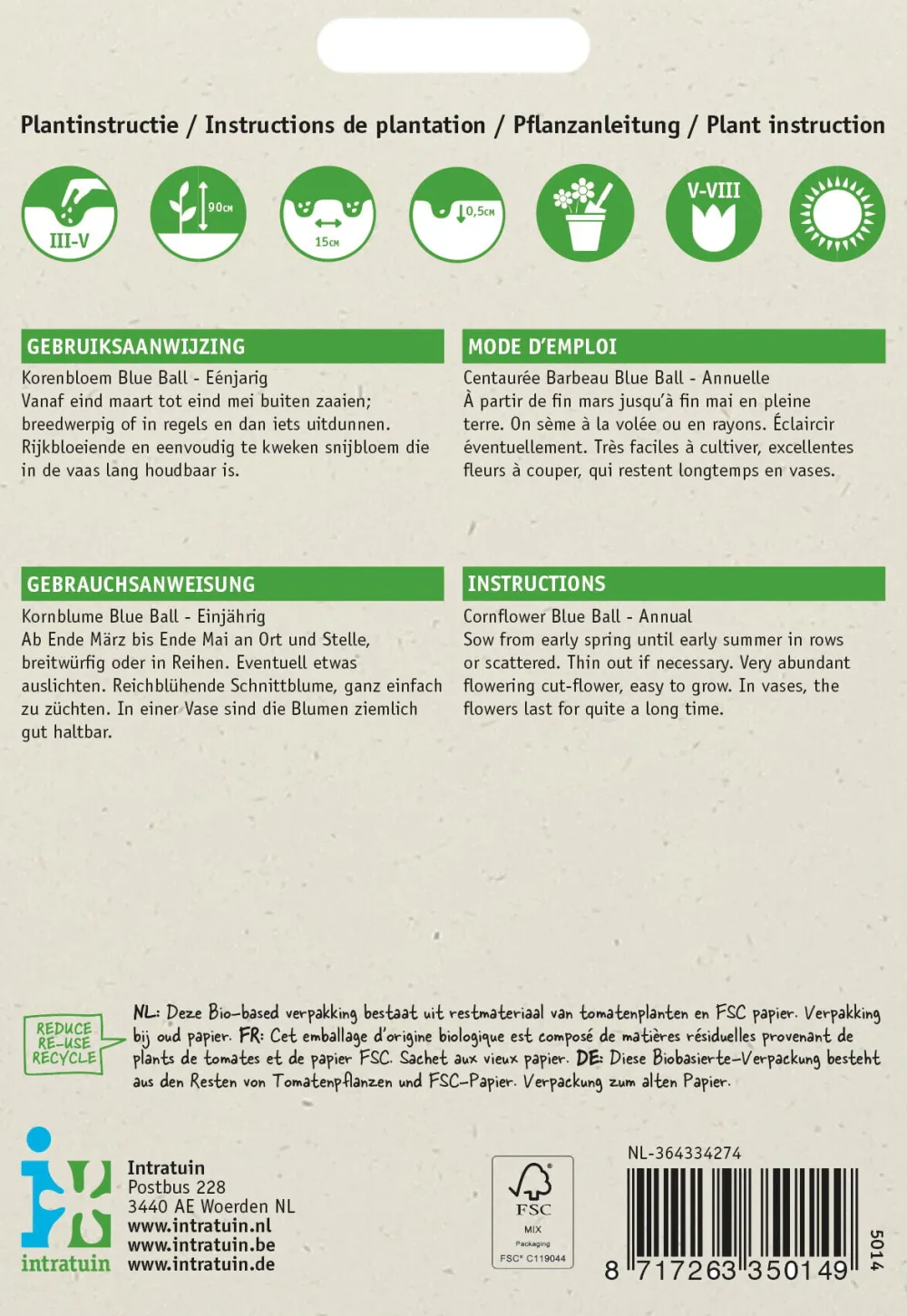 Best Kornblume (Centaurea cyanus 'Blue ball') Blumensamen Blühende Pflanzen|Saatgut