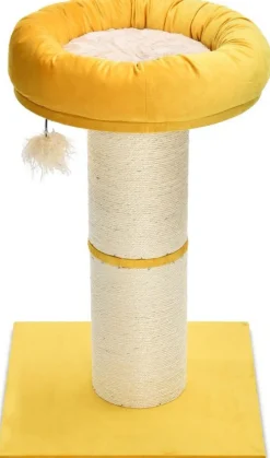 Clearance Kratzbaum XL gelb 48,5 x 48,5 x 77 cm Kratzbäume & -Möbel