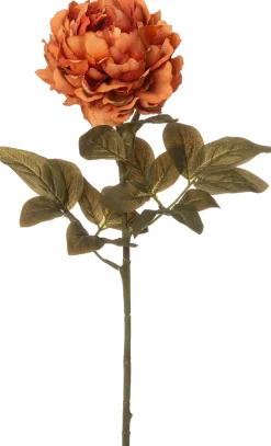 Kunstblume Pfingstrose 68 cm orange Kunstblumen