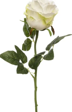 New Kunstblume Rose weiß H 58 cm Kunstblumen