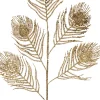 Online Kunstzweig mit Pfauenfedern Glitzer gold 82 cm Weihnachtszweige & -Blumen
