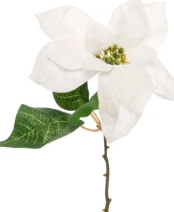 Online Kunstzweig Weihnachtsstern weiß 33 cm Künstliche Deko-Zweige