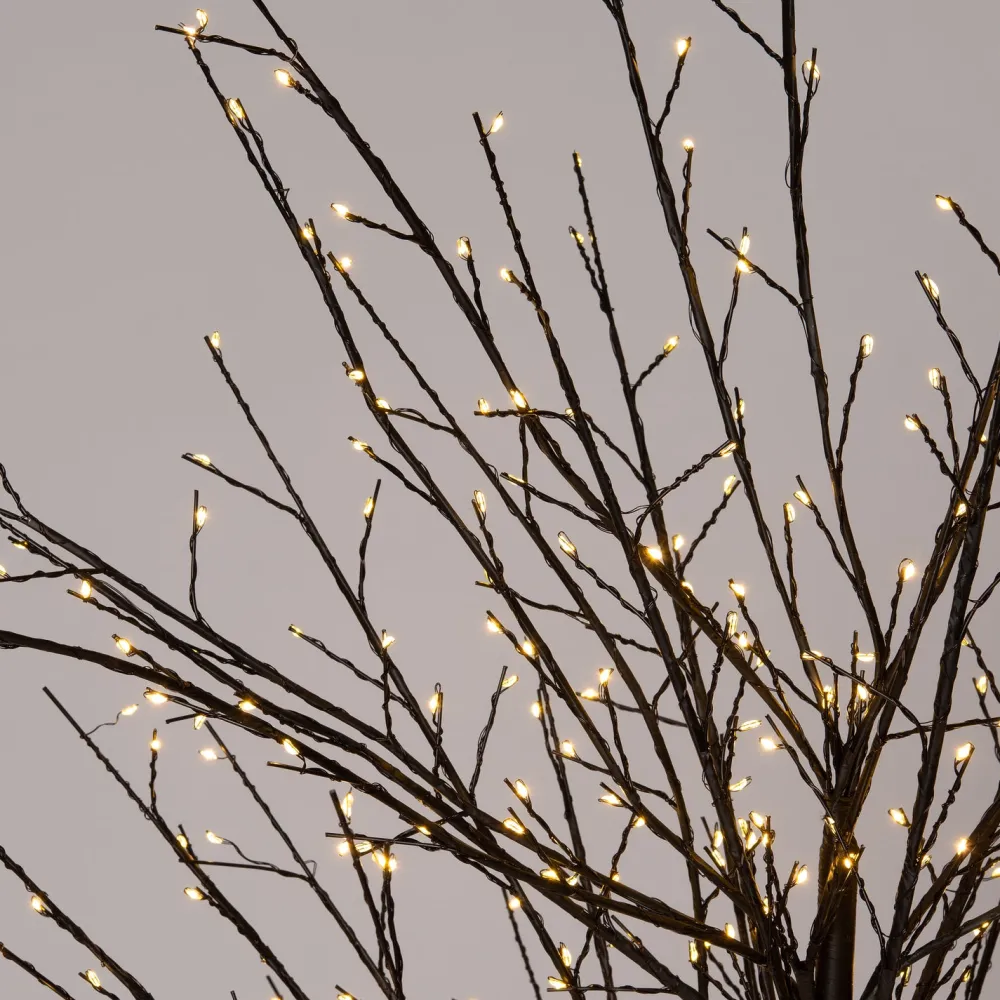 Best LED Lichterbaum schwarz D 40 H 150 cm warmweiß Weihnachtsfiguren (Außen)