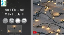 Sale Lichterkette 8 m mit 80 LEDs warmweiß Weihnachtsbaumbeleuchtung