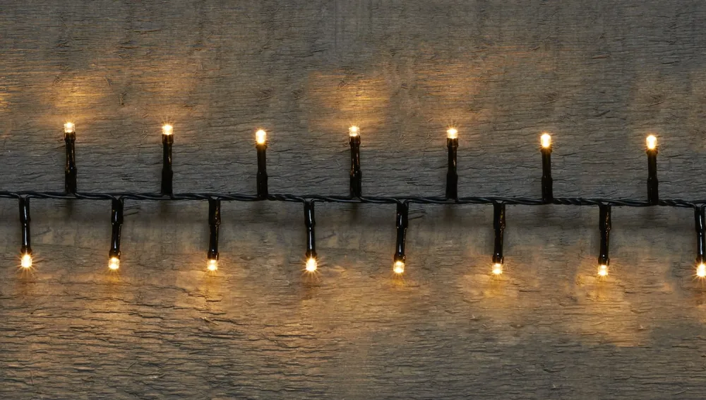 Sale Lichterkette außen 12 m mit 500 LEDs warmweiß Weihnachtsbaumbeleuchtung