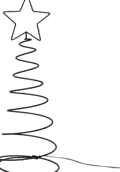 Outlet Lichterkette Stern-Spirale mit 60 LEDs warmweiß D 20 H 56 cm Weihnachtsleuchten