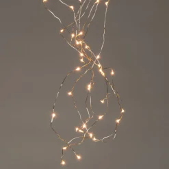 Hot Lichtkaskade für außen silber LED 8 x 4 m warmweiß Lichtkaskaden