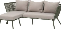 Outlet Loungesofa Iris 3-Sitzer mit Chaiselongue grün Loungesofas|Loungesofas