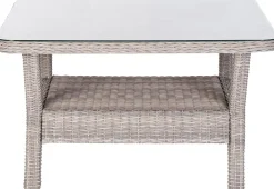 Clearance Loungetisch Sanur braun 110 x 110 x 63 cm Loungetische