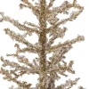 Clearance mini Künstlicher Weihnachtsbaum Kristal gold met 60 warmweißen Lämpchen 28 H 46 cm Weihnachtsfiguren & -Objekte