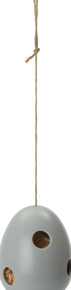 Nistmaterialhalter grau D 12 H 16 cm Gartenvögel|Vogelfutterhäuser