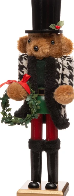 Outlet Nussknacker Bär schwarz 11 x 10 x 38 cm Weihnachtsfiguren & -Objekte