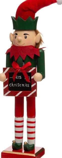 Hot Nussknacker Wichtel rot 11 x 10 x 38 cm Weihnachtsfiguren & -Objekte