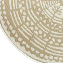 Clearance Outdoor-Teppich Decor rund beige D 180 cm Outdoor-Teppiche