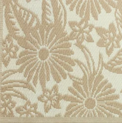 Sale Outdoor-Teppich Bloom beige 180 x 120 cm Outdoor-Teppiche
