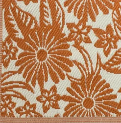 Sale Outdoor-Teppich Bloom orange 180 x 120 cm Outdoor-Teppiche