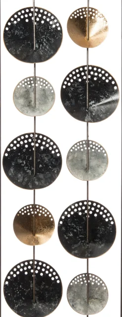 Online Outdoor-Wanddeko Blatt blau / gold 28,5 x 74 x 5 cm Outdoor-Wanddeko