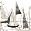 Discount Outdoor-Wanddeko Segelboot weiß / schwarz 134 x 67 x 5,5 cm Outdoor-Wanddeko