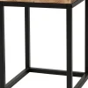 New Pflanzenhocker Flynn schwarz / Holz 25 x 25 x 31 cm Pflanztische & -Regale