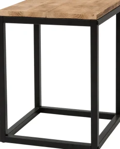 New Pflanzenhocker Flynn schwarz / Holz 25 x 25 x 31 cm Pflanztische & -Regale