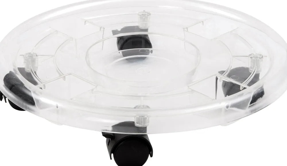 Hot Pflanzenroller Sven transparent D 37 H 8 cm Pflanzenroller