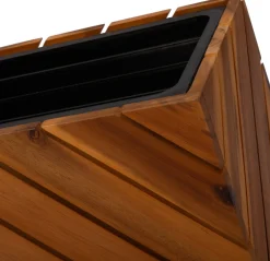 New Pflanzkübel Acacia naturell 32 x 32 x 42 cm Pflanzkübel|Blumentöpfe & Pflanzgefäße