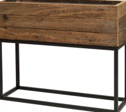 Discount Pflanzkübel auf Ständer schwarz / Holz 50 x 16 x 41 cm Pflanzkübel|Blumentöpfe & Pflanzgefäße