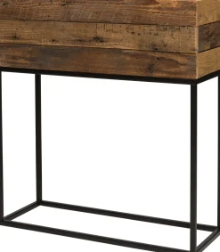 Outlet Pflanzkübel auf Ständer schwarz / Holz 55 x 21 x 60,5 cm Pflanzkübel|Blumentöpfe & Pflanzgefäße