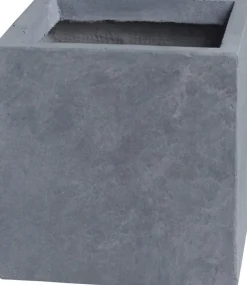 New Pflanzkübel Kubus 44 x 44 x 38 cm grau Blumentöpfe|Blumentöpfe & Pflanzgefäße