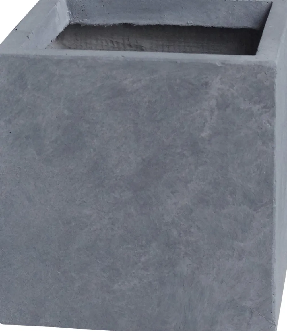 New Pflanzkübel Kubus 44 x 44 x 38 cm grau Blumentöpfe|Blumentöpfe & Pflanzgefäße
