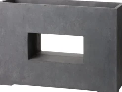Outlet Pflanzkübel mit Fenster 75 x 27 x 52 cm anthrazit Pflanzkübel|Blumentöpfe & Pflanzgefäße
