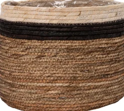 Hot Pflanzkorb Didi naturell / schwarz / weiß D 24 H 24 cm Pflanzkörbe|Pflanzkörbe