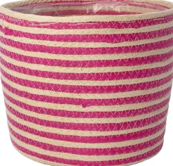 Clearance Pflanzkorb Elias natur/rosa D 28 H 23 cm Pflanzkörbe|Pflanzkörbe